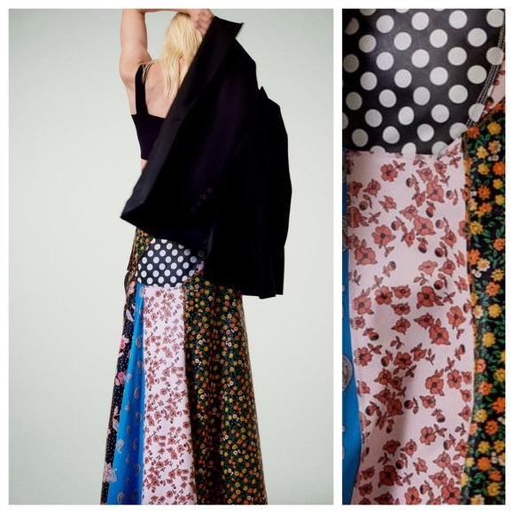 NWT. Zara Limited Edition Leather Printed High Waisted Long Skirt. Size S. - Picture 3 of 15